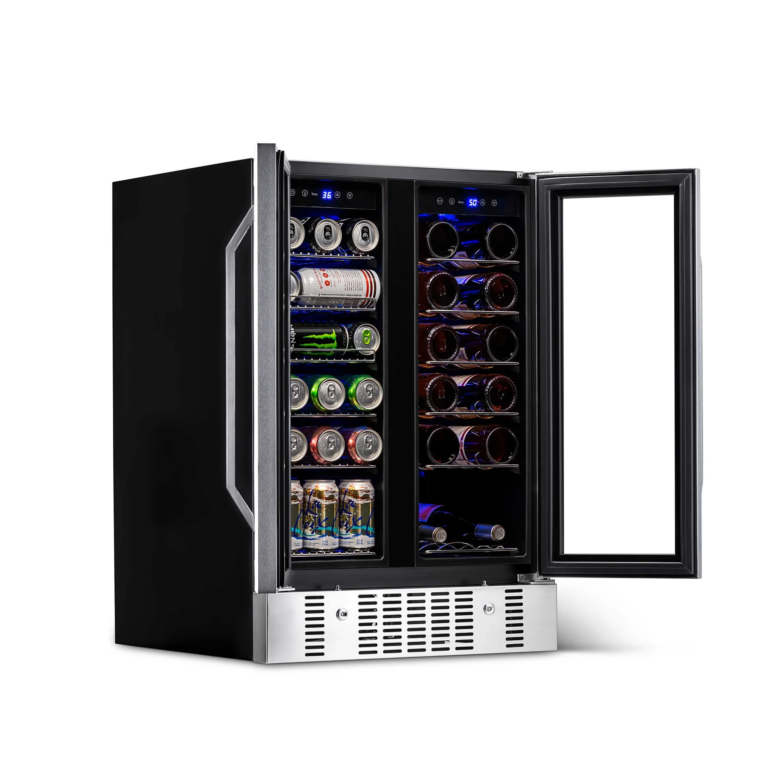 2025 Newair® Refrigerador Empotrable de Doble Zona para 58 Latas y 18 Botellas - 24