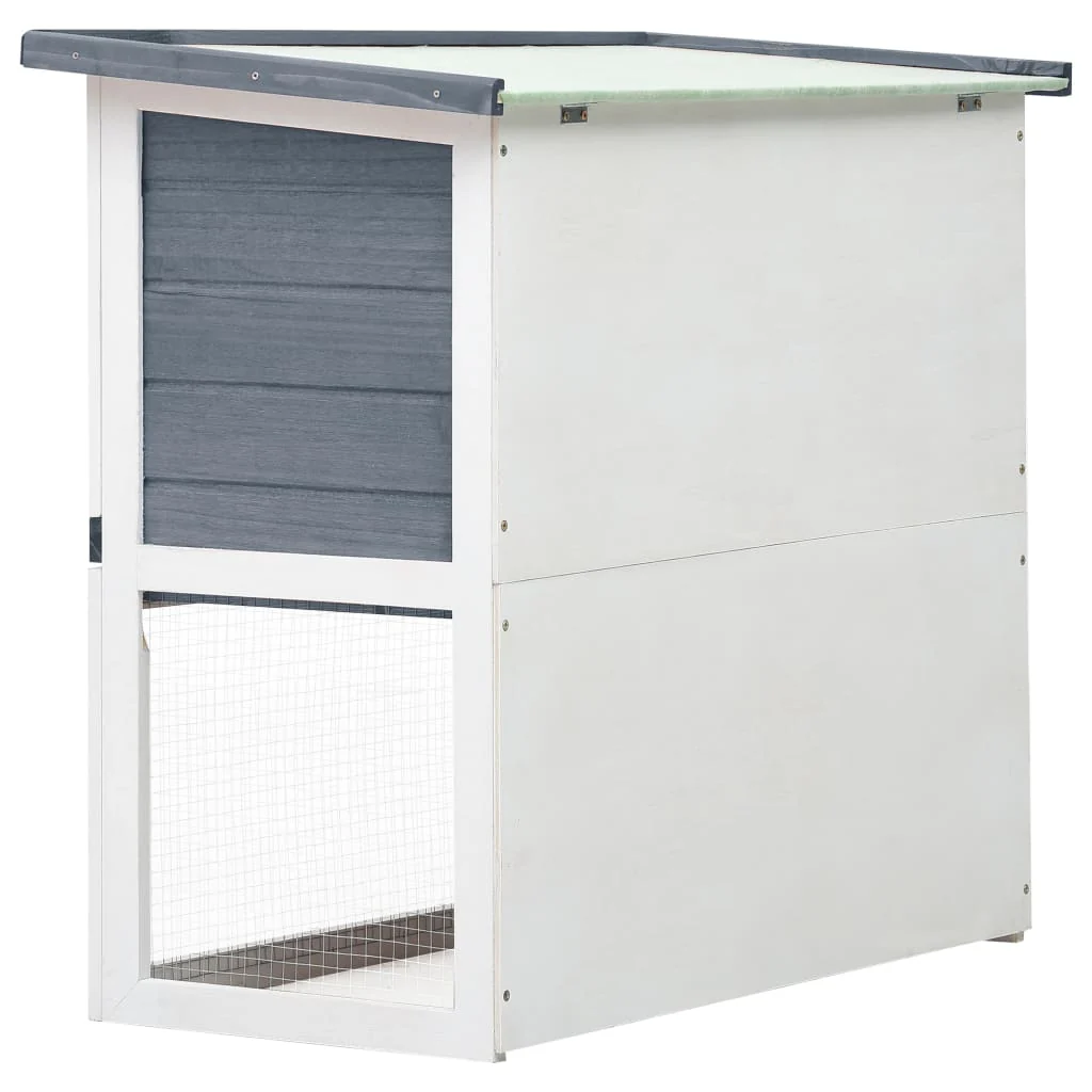 2025 Conejera para conejos – Recinto para pequeños animales, 90 x 45 x 80 cm, puerta gris, madera de pino