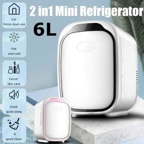 JvFbjLF Mini Frigorifero Rosa e Bianco, Dispositivo di Raffreddamento e Riscaldamento, Frigorifero Personale Compatto e Portatile, Compatibile con Ufficio e Auto : Amazon.it: Grandi elettrodomestici