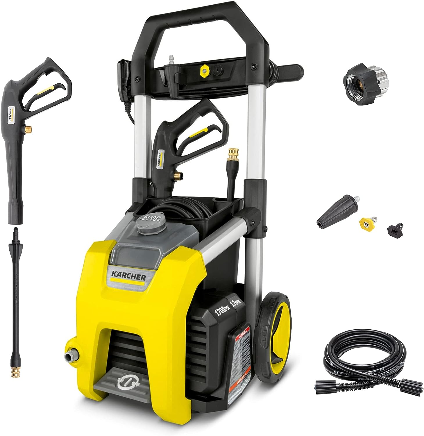 2025 Kärcher Hidrolimpiadora eléctrica TruPressure 1700 PSI – Presión máxima 2125 PSI