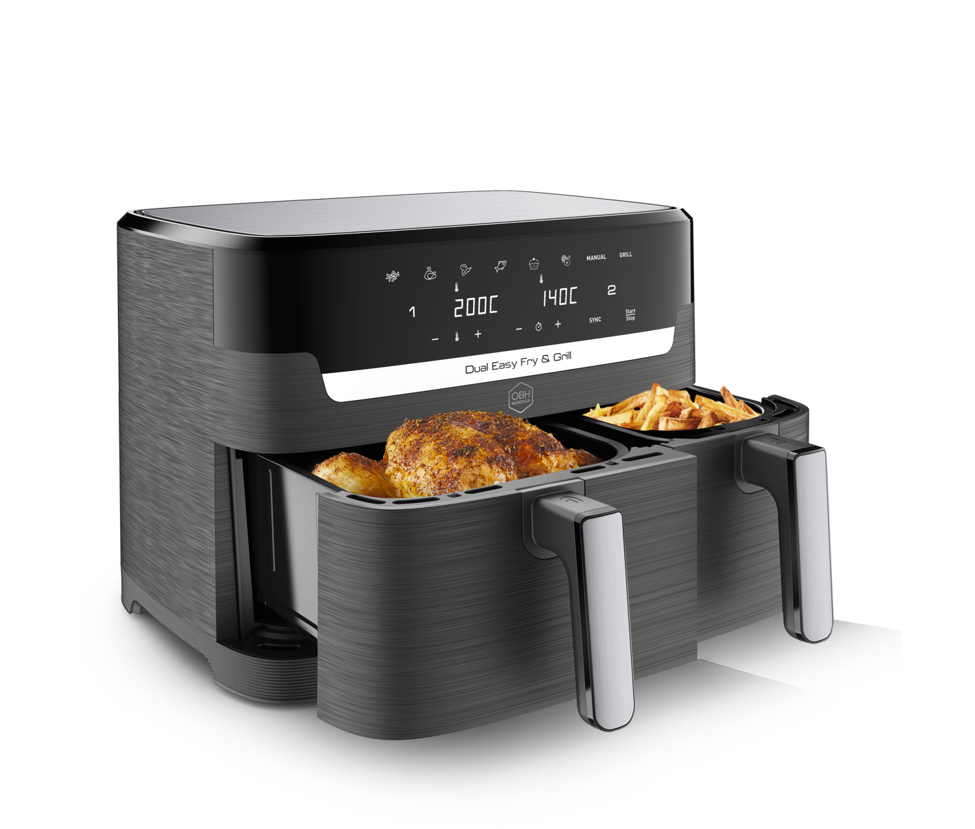 OBH Nordica Dual Easy Fry & Grill