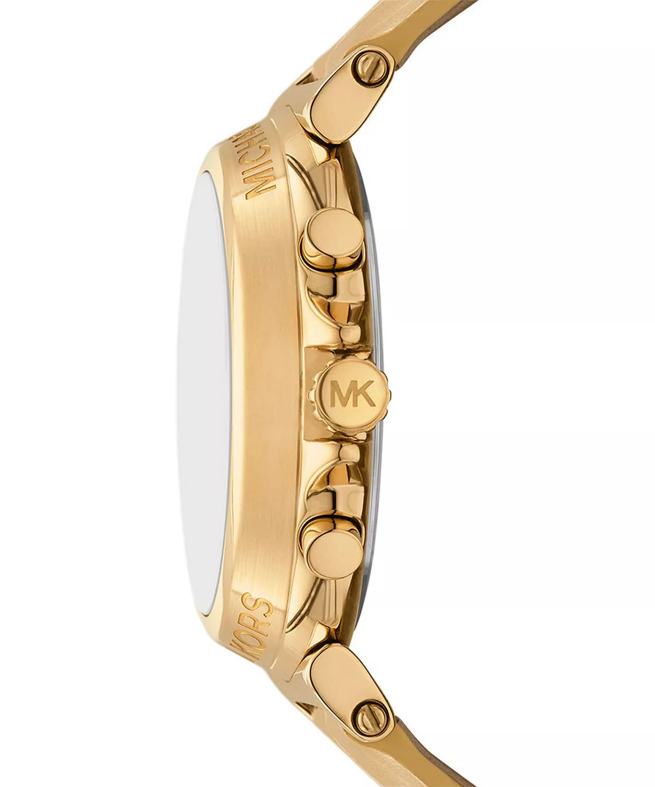 Michael Kors  Maren Chronograph Gold Metallic Genuine Leather Women's Watch - MK7508