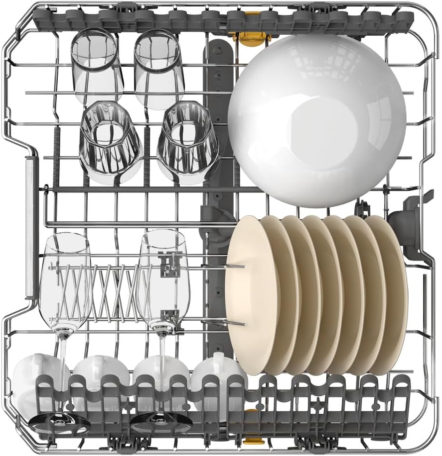 Bauknecht B7F HP43 XA Freistehender Geschirrspüler/ 60 CM/ 15 Maßgedecke/PowerClean Pro-Effektive Hochdruckdüsen/Natural Dry-Automatische Türoffnung-Bessere Trocknung/Maxi Space-Mehr Innenraum