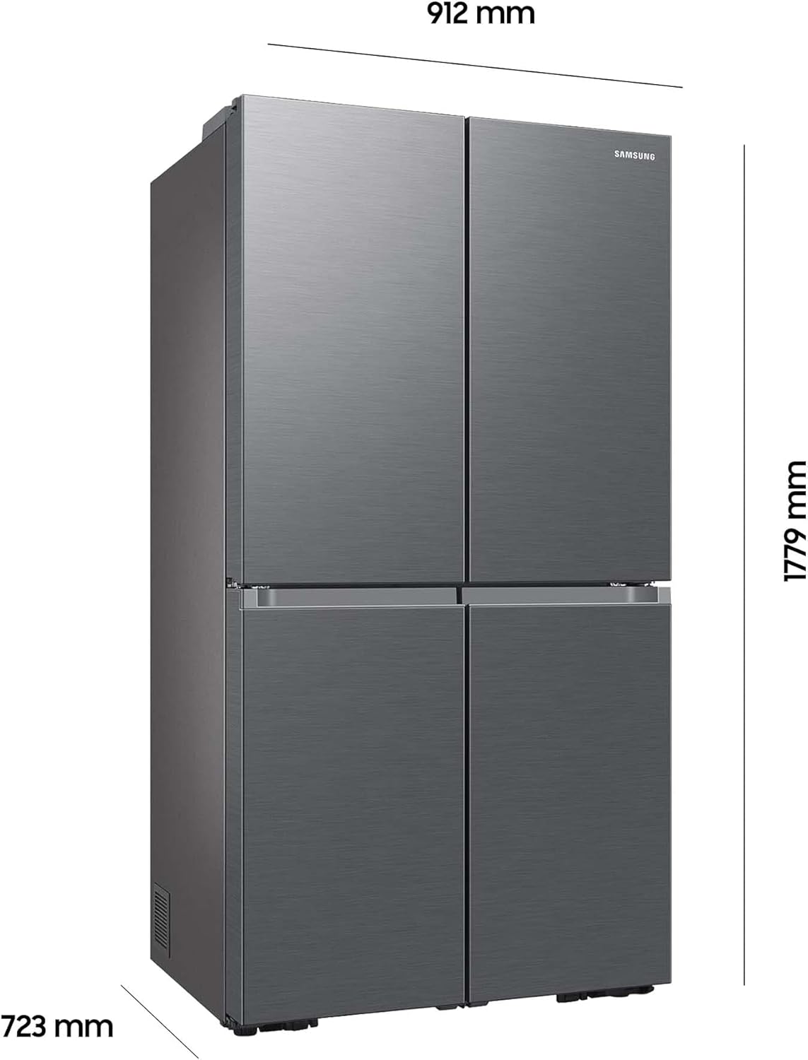 Samsung French-Door-Kühlschrank mit Gefrierfach, 178 cm, 649 l, AI Energy Mode (SmartThings), Auto Ice Maker, No Frost+, Edelstahl-Look, RF59C701ES9/EG