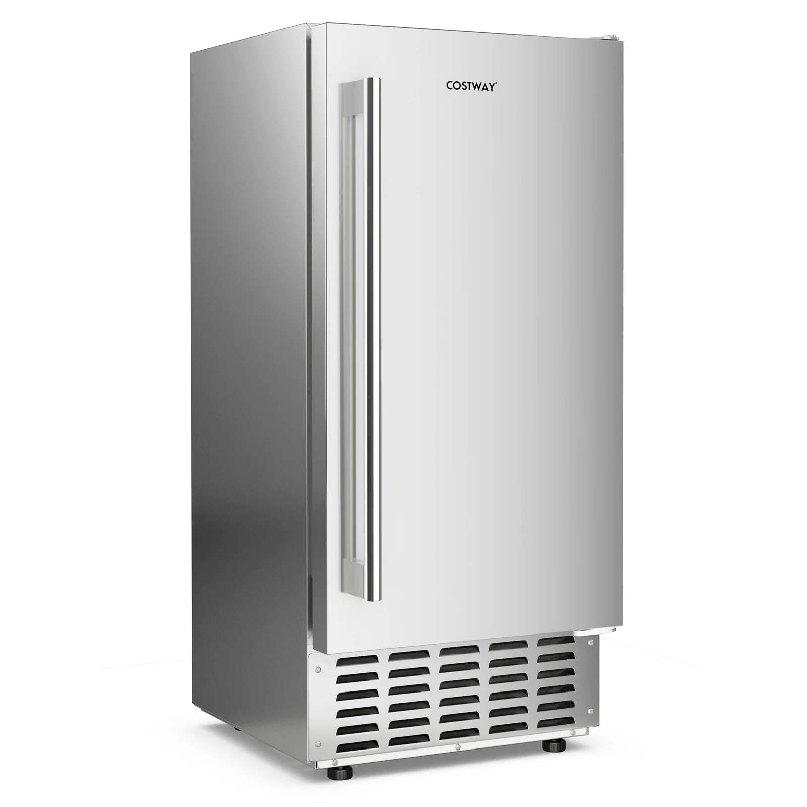 80 lbs/Day Under Counter Nugget Ice Maker, 15" Built-in Freestanding Ice Machine with Self-Cleaning, LCD Panel & 24H Timer for Home & Commercial Use
