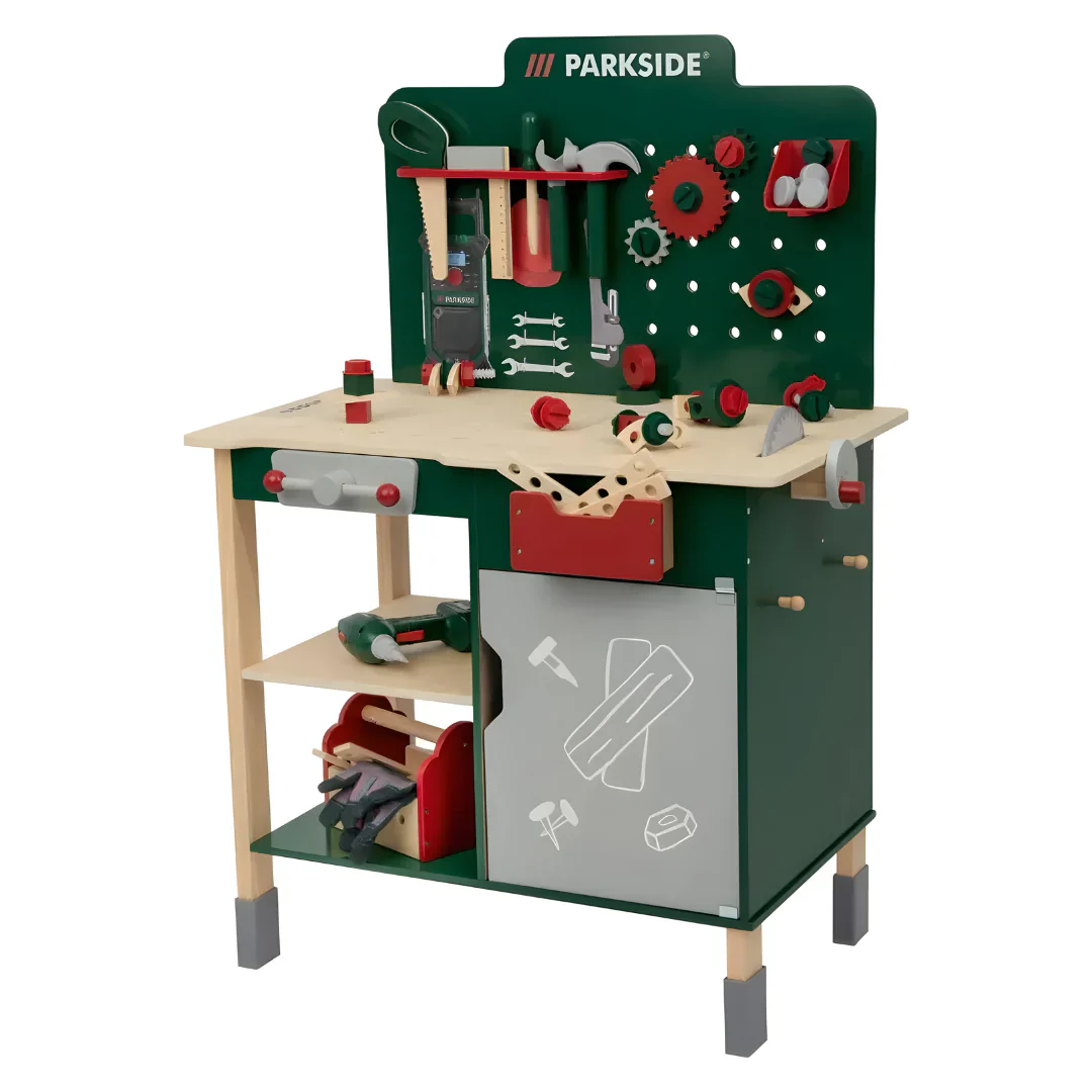2025 Banco de trabajo infantil Playtive Junior Premium | Juego completo de 74 piezas