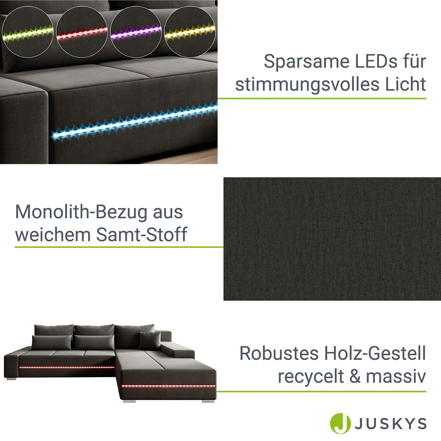 2025 Sofá Davos con LED