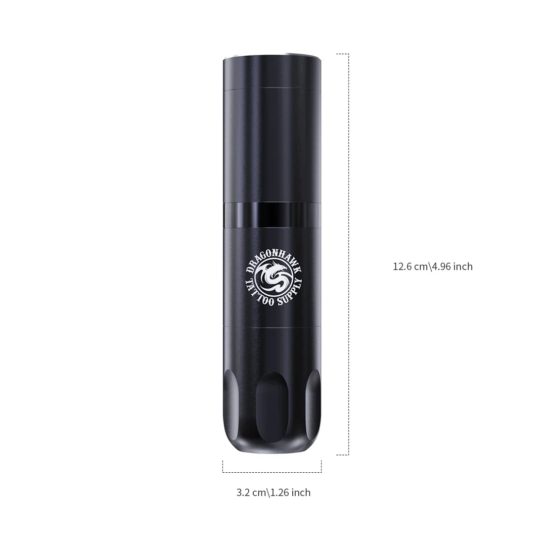 Kit de Máquina de Tatuaje Inalámbrica Dragonhawk X3 con 10 Cartuchos y Dos Botellas de Tinta Negra