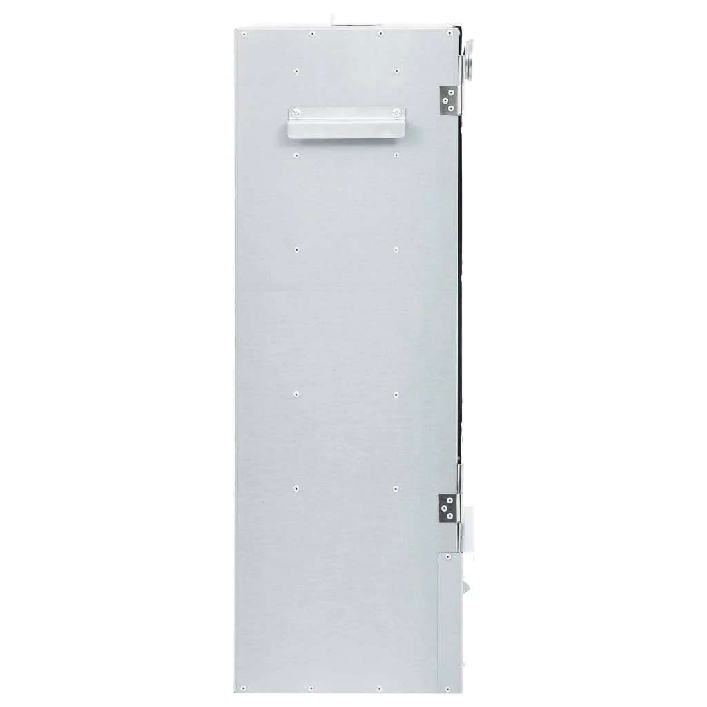2025 Ahumador con 1 kg de serrín de madera, 44,5 x 29 x 83 cm, acero galvanizado plateado