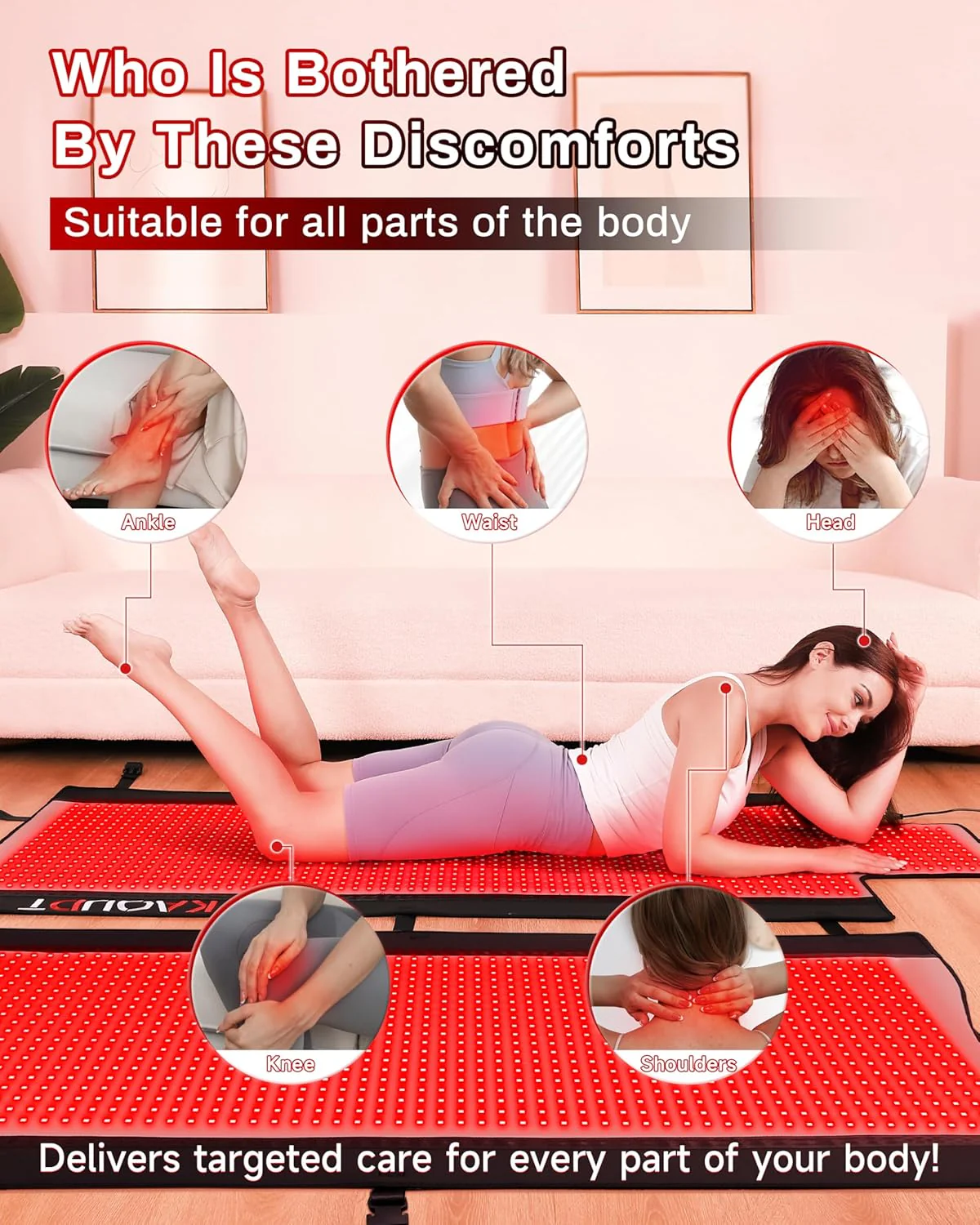 2025 Red Light Therapy Mat, Medical-Grade TPU, 2570 LEDs, 73"x33"