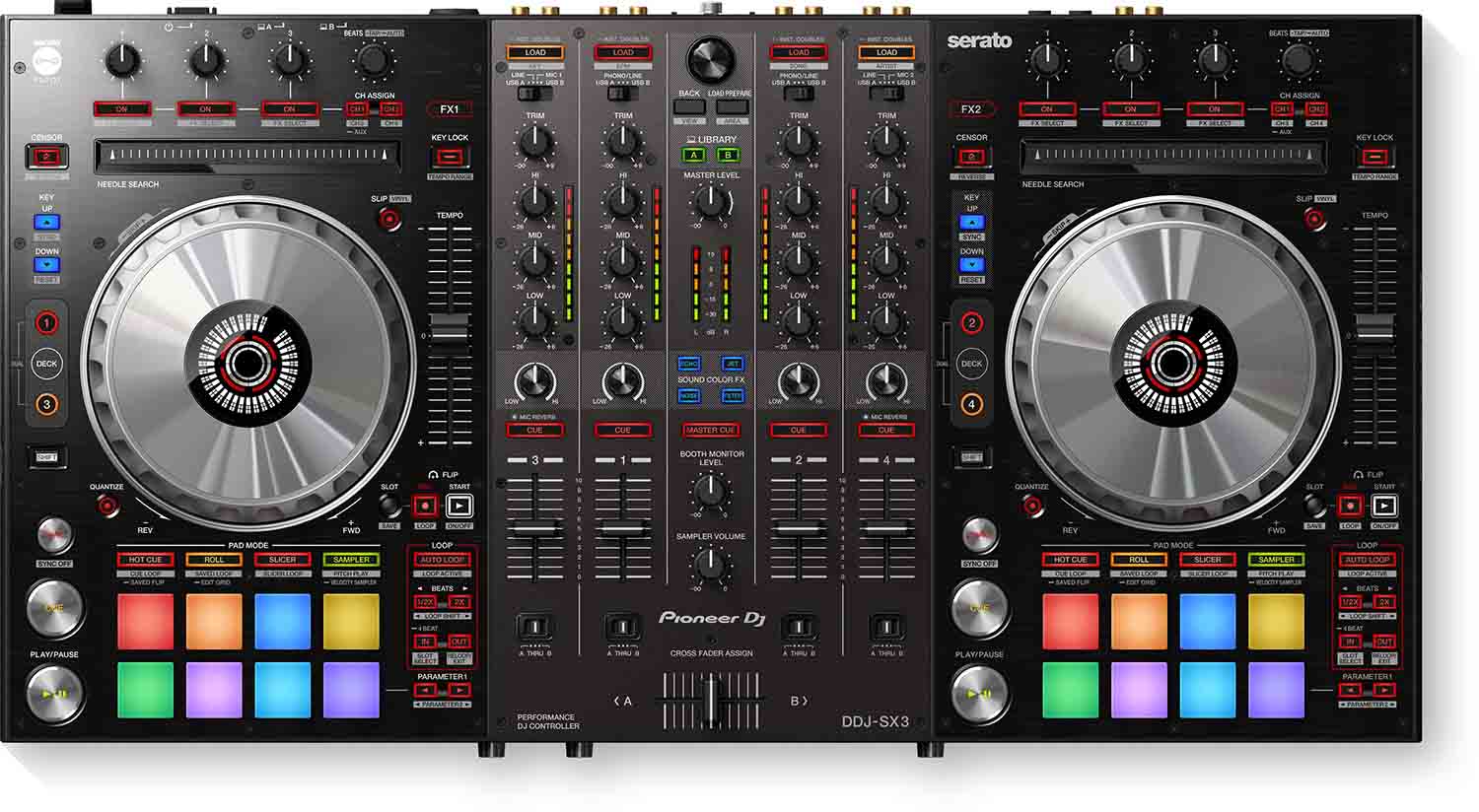 B-Stock: Pioneer DJ DDJ-SX3 4-Channel DJ Controller For Serato DJ Pro