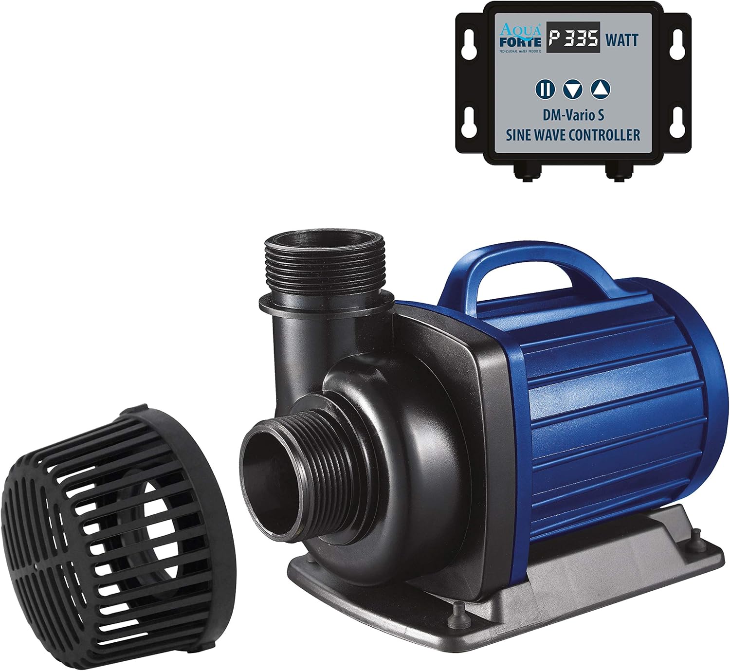 AquaForte Filter-/Teichpumpe DM-22.000 Vario S, 70-200W, Förderhöhe 7,5m, regelbar mit externem Controller. Ideal als Teichpumpe oder als Bachlauf- /Wasserfallpumpe.
