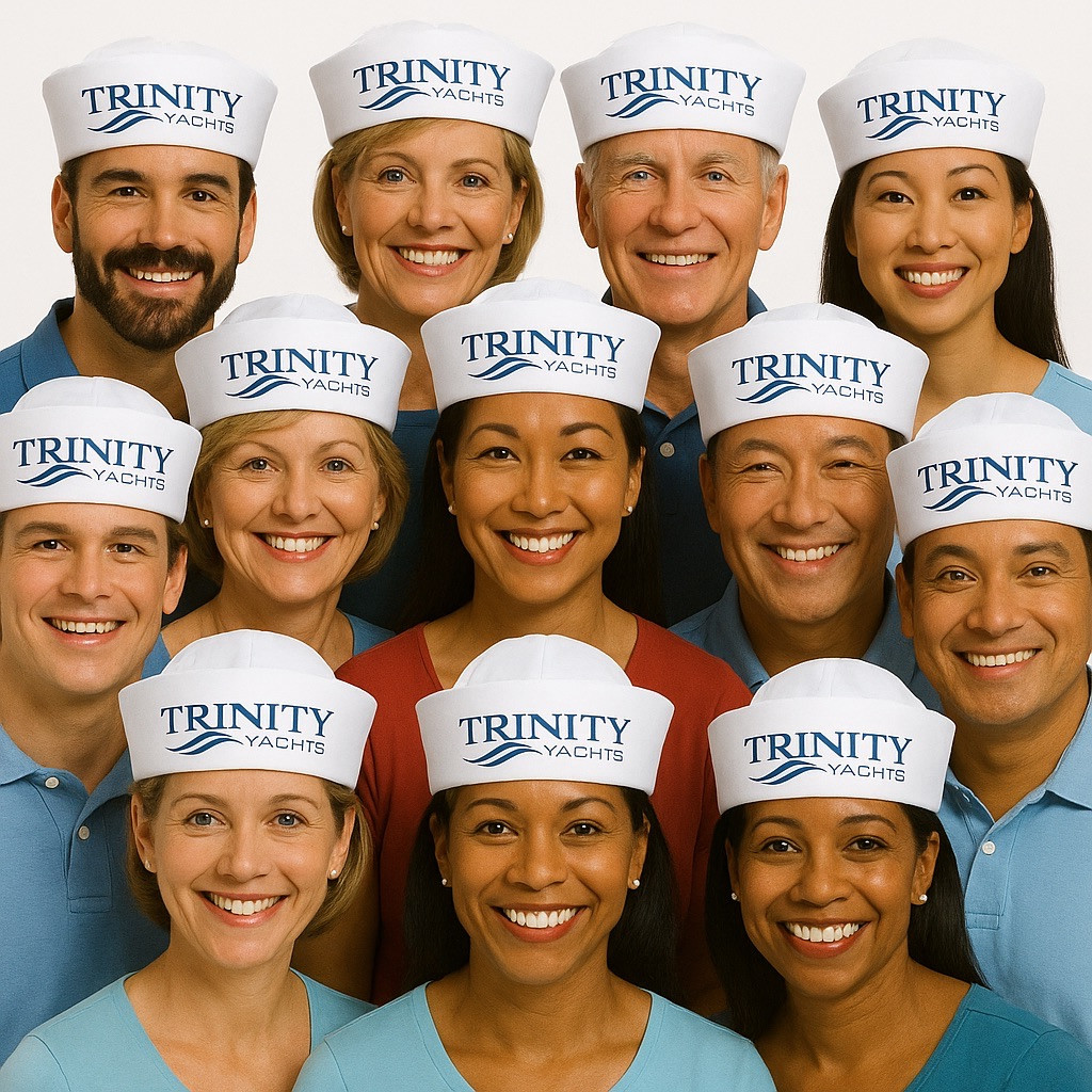 Customized Sailor Hats | Nautical Party Ideas | 100% Cotton With Your Custom Message Adult Size 22.5