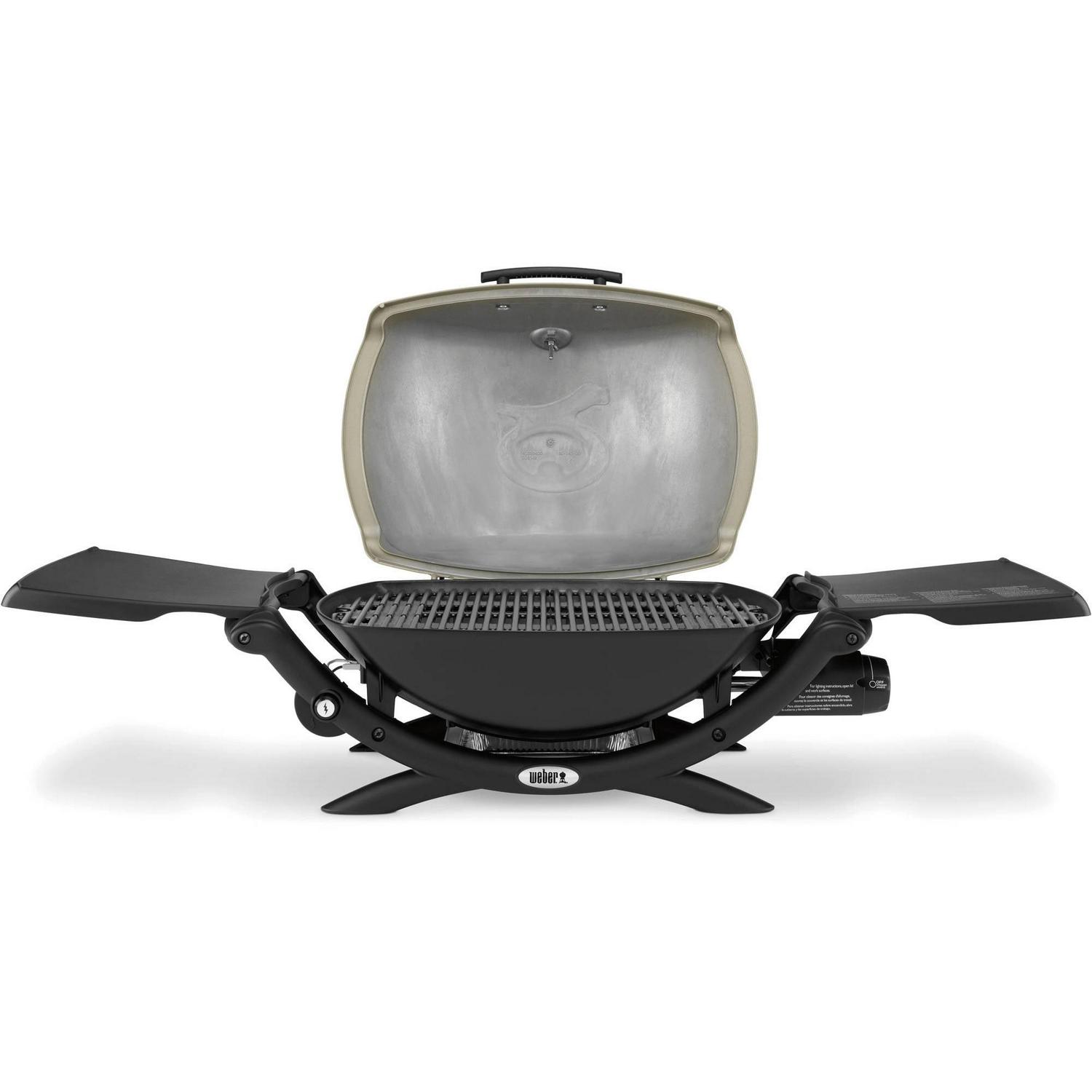 Weber Q 2200 Portable Gas Grill, 1-Burner, Titanium, 12,000 BTU, 280 sq in Cooking Area
