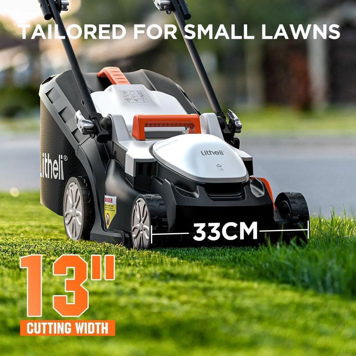Litheli Cordless Lawn Mower 13 Inch, U20 Handy+ 20V Electric Lawn Mowers for Garden