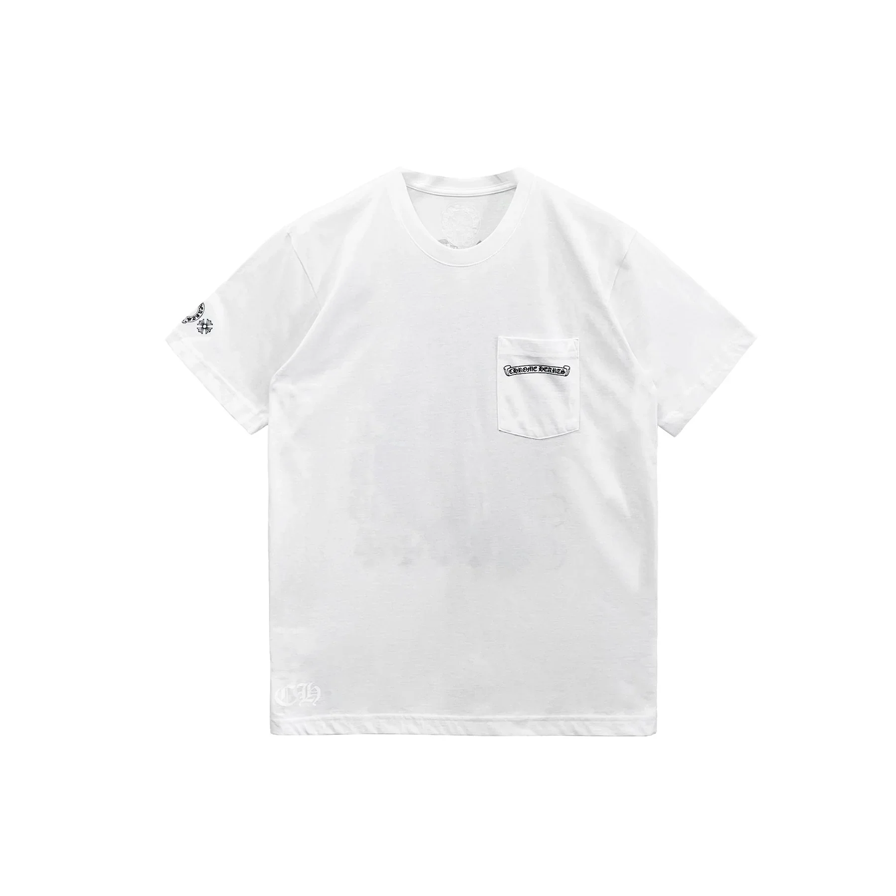Chrome Hearts Dagger Logo White Drop Sleeve Tee
