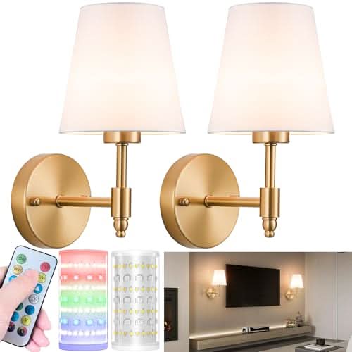Wireless Wall Sconces Set of Two