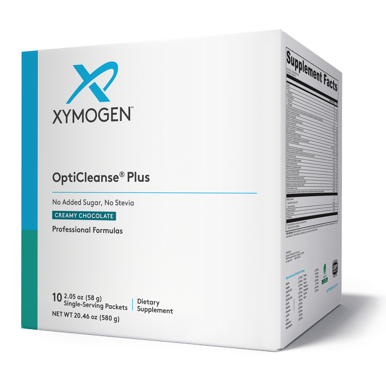 OptiCleanse Plus Creamy Chocolate 10 servings No Added Sugar No Stevia