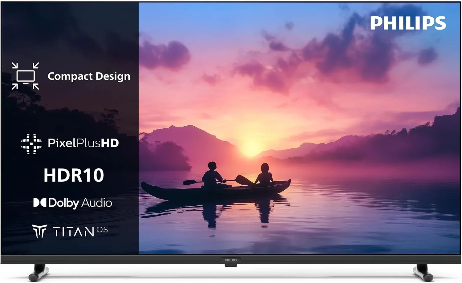2026 40PFS6000 HD LED Smart TV - Pantalla de 40 Pulgadas con Pixel Plus, Plataforma Titan OS y Sonido Dolby Digital - Funciona con Alexa y con el Asistente de Voz de Google