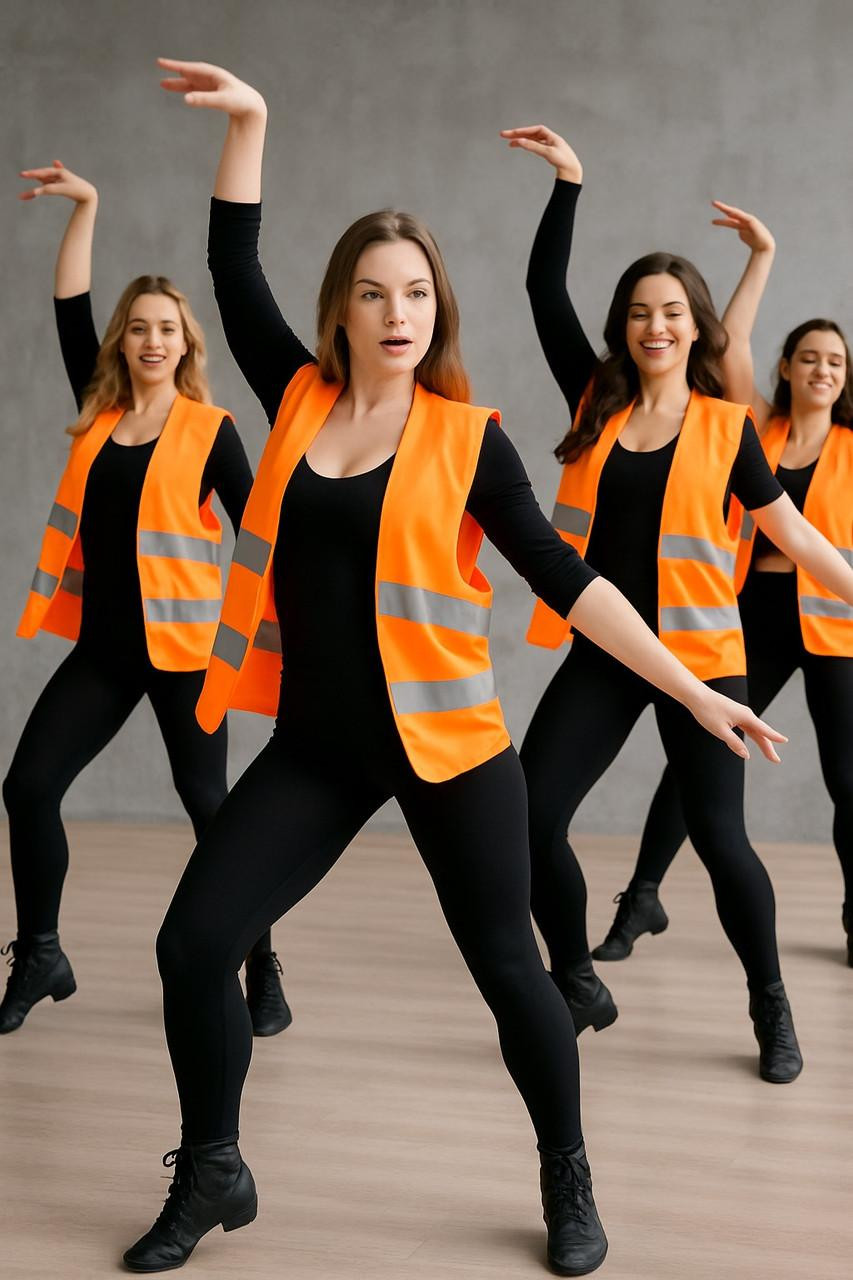 Female Dancer Construction Worker Vest Medium Large Standard 40