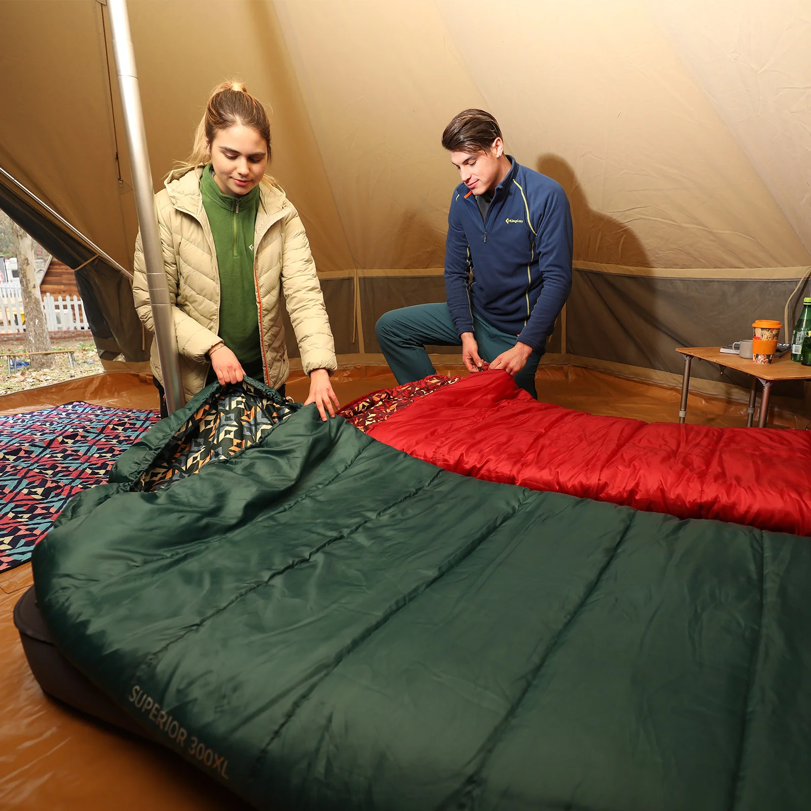 2025 KingCamp Khan 500 – Tienda espaciosa para 8 personas en forma de tipi con tejido técnico de mezcla de algodón, ventilación flexible y montaje rápido