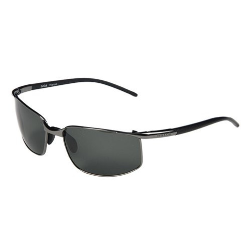 Sports Sunglasses Black Fishing Sunglasses Gun Metal Frame/Black Lens Sunglasses 1128