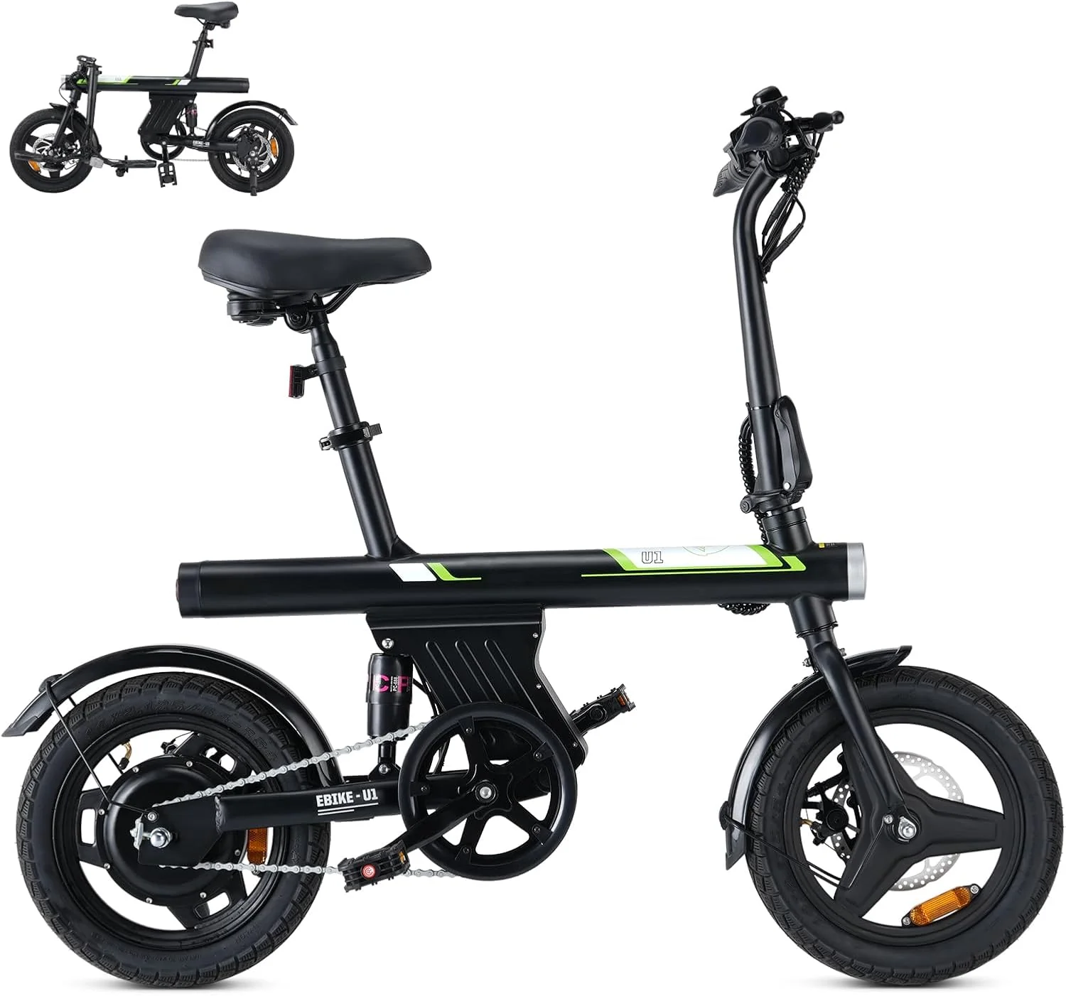 Finbike U1 Klapp-E-Bike 250W – 7-Gang, Pedelec, 14