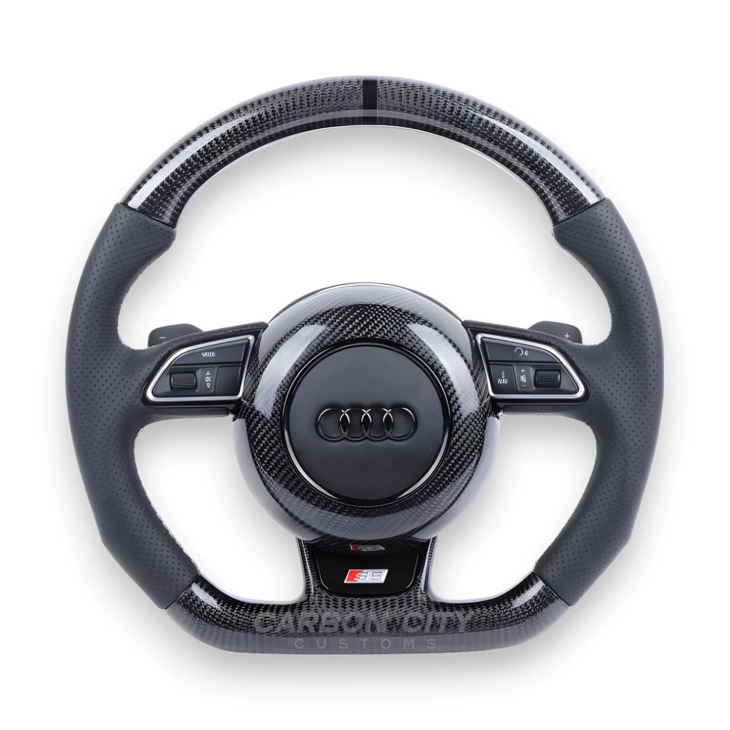 Audi A/S/RS Style (1st Gen) Customizable Steering Wheel (Fits 2013 - 2016 Models)