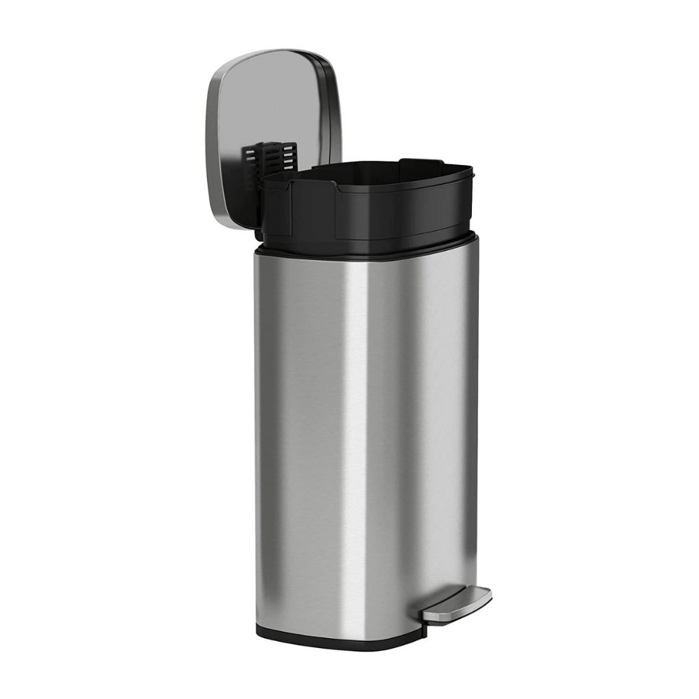 2025 Bote de Basura de Cocina iTouchless SoftStep de 13.2 galones con Pedal – Acero Inoxidable