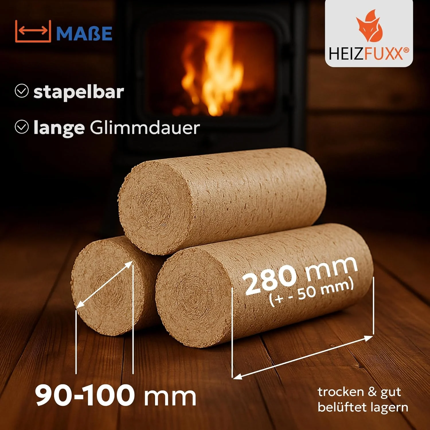 2026 Holzbriketts Nestro XL Blue - Weichholzbriketts Palette 960 kg (96x10 kg) - Premium Briketts für Kamin, Heizkessel & Ofen - Hoher Heizwert, geringer Aschegehalt & maximale Energieausbeute