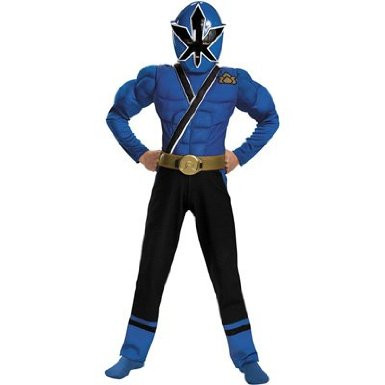 Blue Ranger Samurai Classic Muscle Child Costume