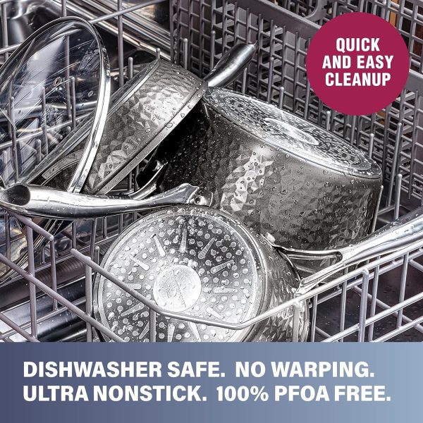 10 Pc Kitchen Pots and Pans Set Non Stick, Stainless Steel Cookware Set, Non Stick Pots and Pan Set, Kitchen Cookware Set, Pot and Pan Set, Dishwasher Safe