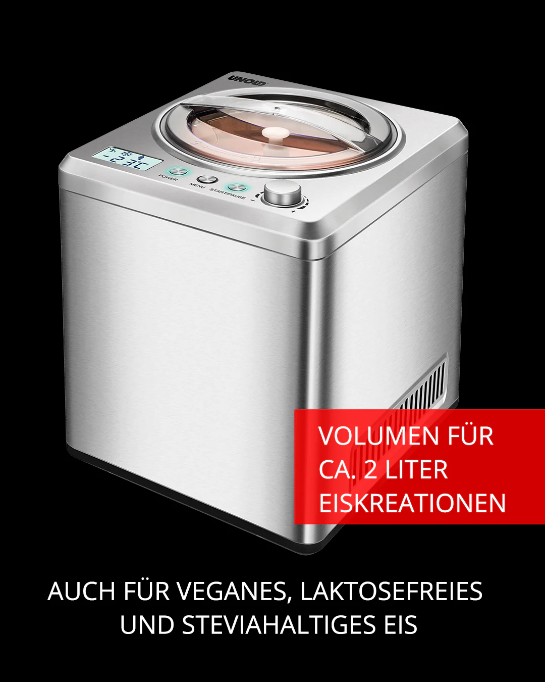 2025 Máquina de hielo exclusiva – Capacidad de 2 L, potente y cremosa para hogar y gastronomía
