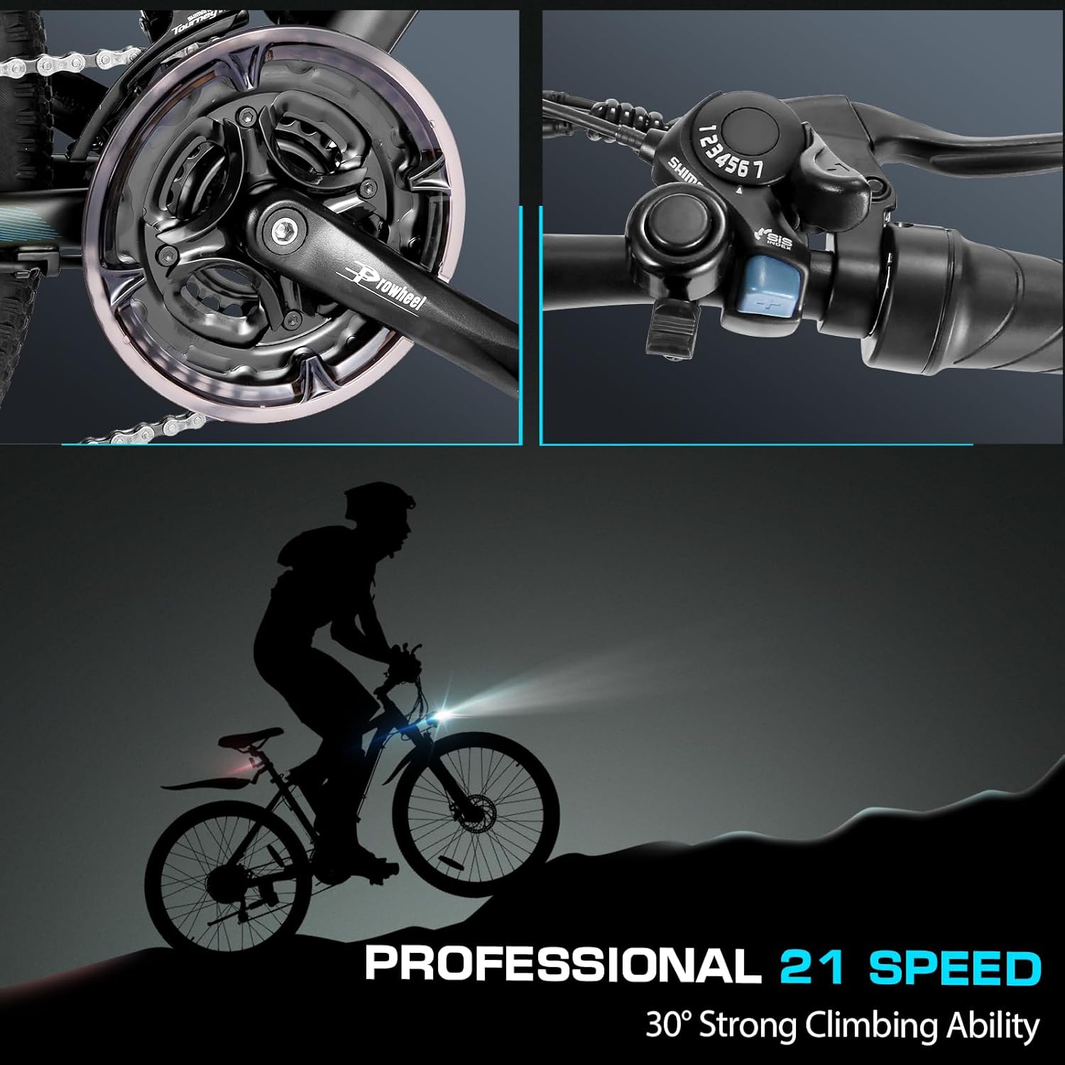 Vivi Electric Bike, 27.5 Electric Bike for Adults, Peak 750W Ebike 22MPH Electric Mountain Bike with 48V 499.2WH Battery, Up to 50 Miles, 21 Speed Adult Electric Bicycles, UL 2849 Certified