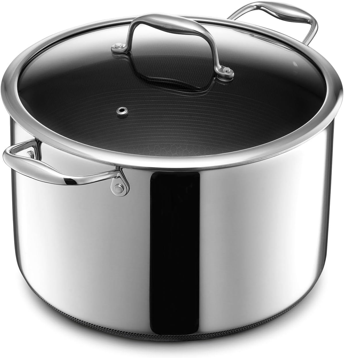 10 Quart Hybrid Nonstick Saucepan and Lid, Dishwasher and Oven Friendly, Compatible with All Cooktops