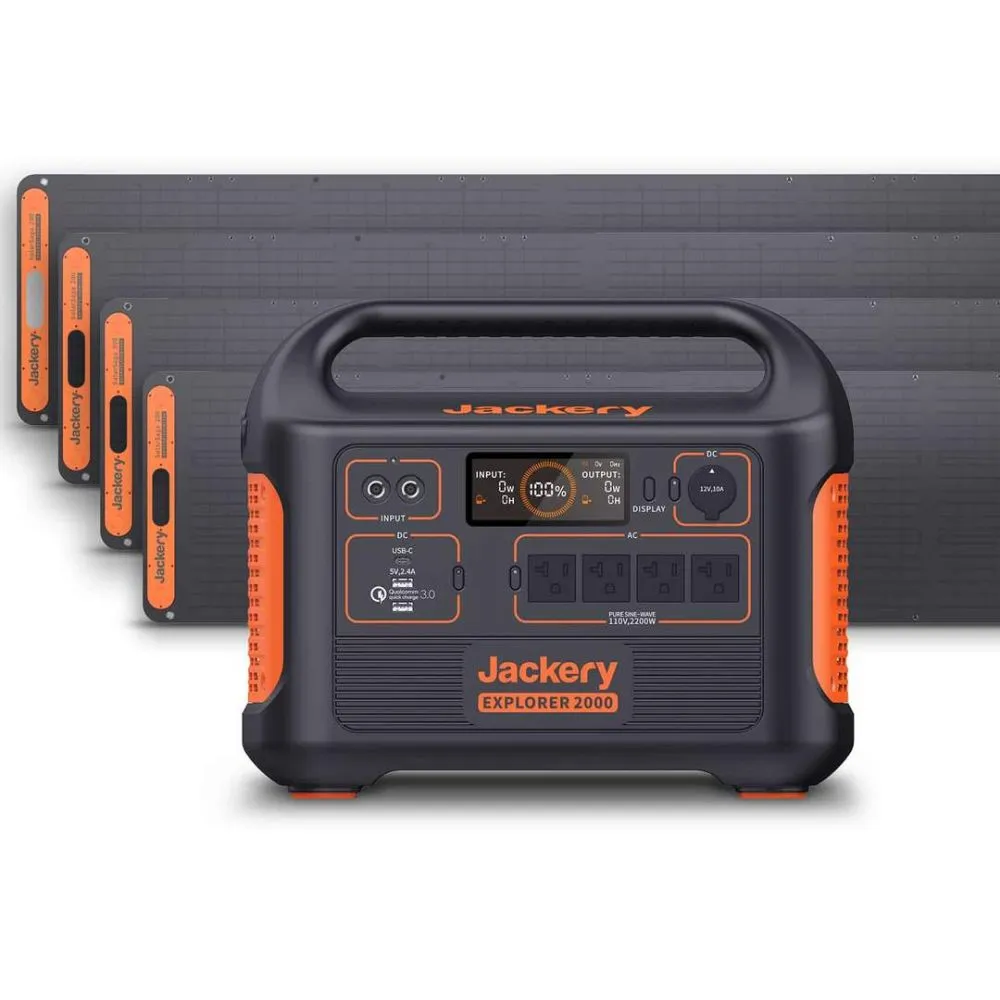 2025 Generador Solar Jackery 2000 con 4 Paneles Solares SolarSaga de 200W