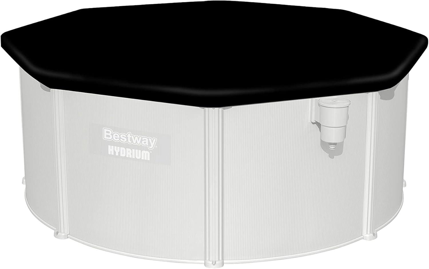 Bestway Hydrium - Piscina de Pared de Acero con Filtro de Arena, diámetro de 300 x 120 cm, Gris, Redonda