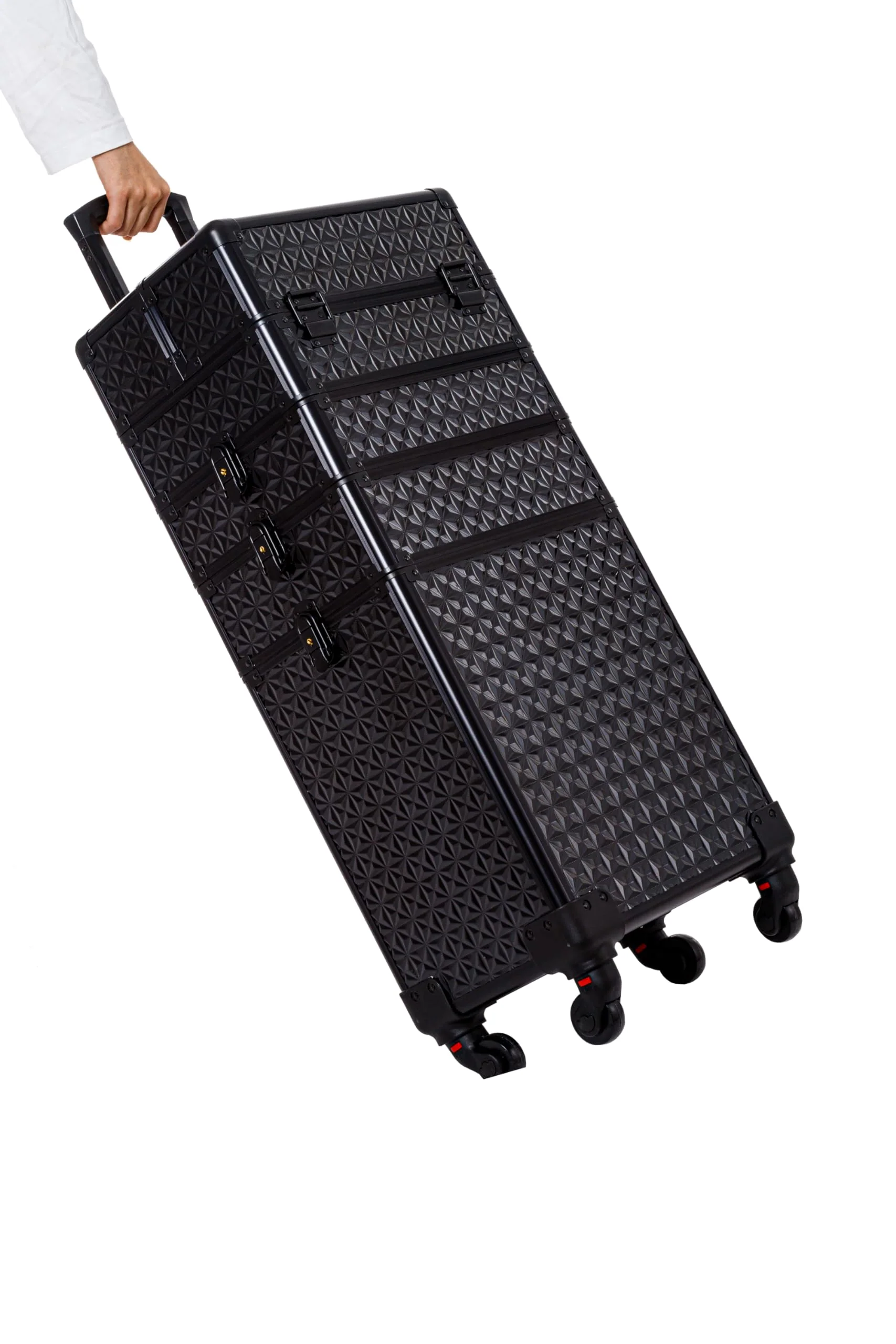AROUS 5 in 1 Professional Makeup Train Case with 360° Swivel Wheels