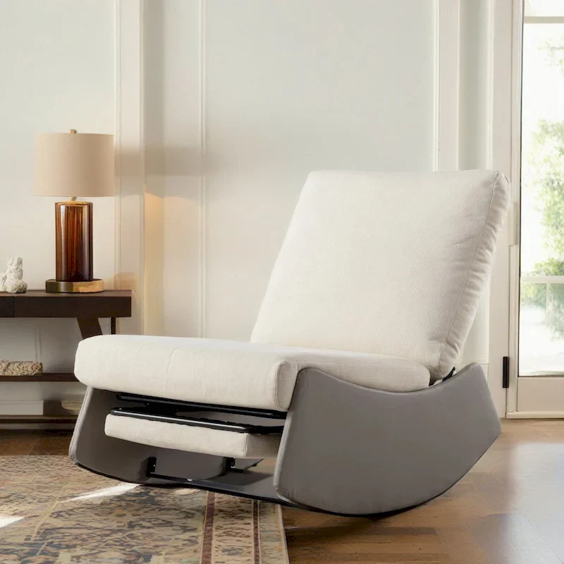 GDFStudio Contemporary Rocking Recliner with Footrest