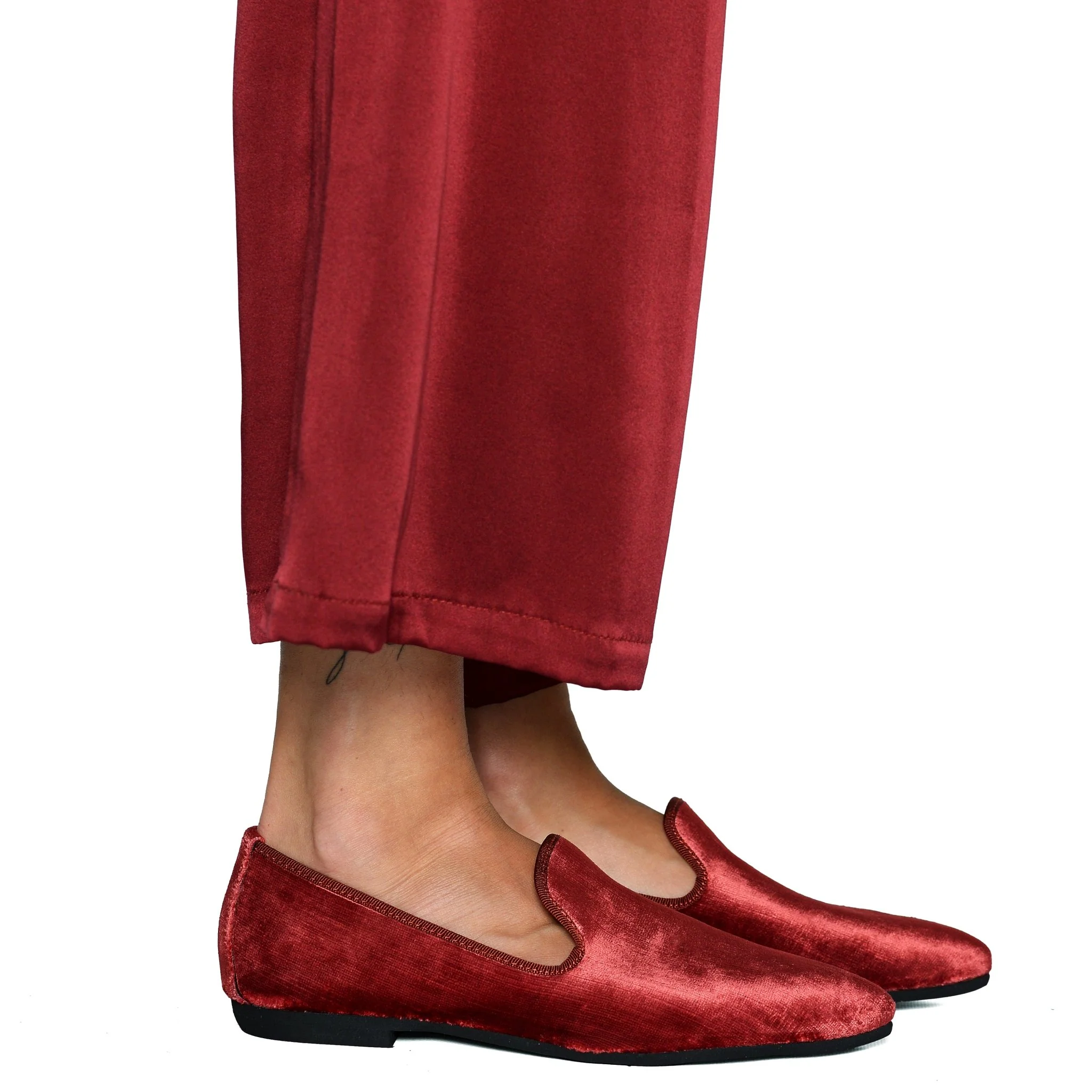 Pantofola Lea perla rosso
