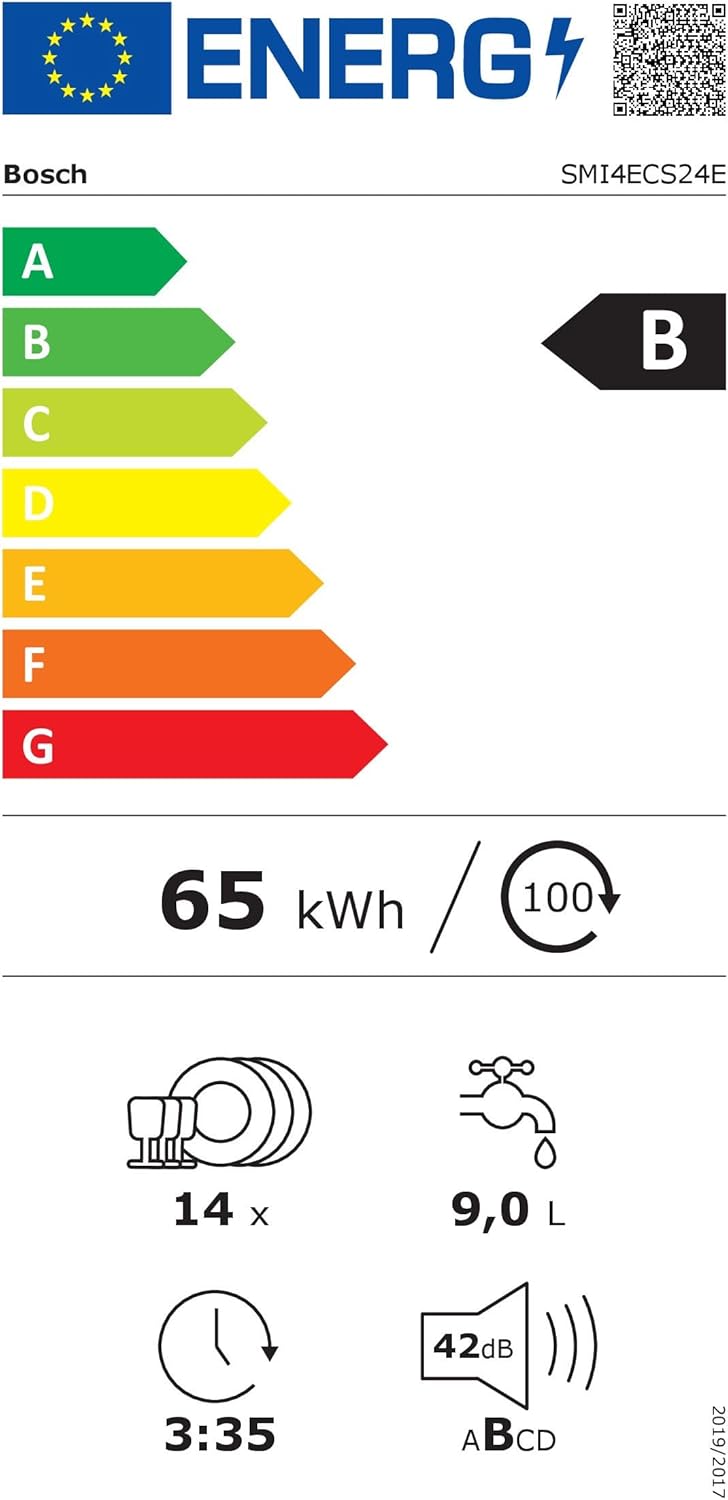Bosch SMU4ECS28E, Serie 4, Smarter Unterbau-Geschirrspüler 60 cm, Besteckschublade, Spülmaschine Made in Germany, besonders Leise, Extra Trocknen, schneller sauberes Geschirr, Ferndiagnose, Edelstahl