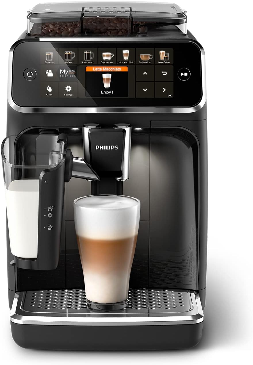 Philips Series 5400 volautomatische koffiemachine - LatteGo melksysteem, 12 koffiespecialiteiten, intu?tief display, 4 gebruikersprofielen, chroom (EP5447/90)