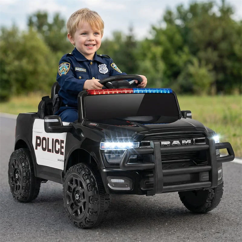 12V Kids Ride-On Truck Car Licensed RAM 3500 Electric Vehicle with Remote Control, Soft Start & LED Lights, Ride On Toy for Boys Girls Aged 3+