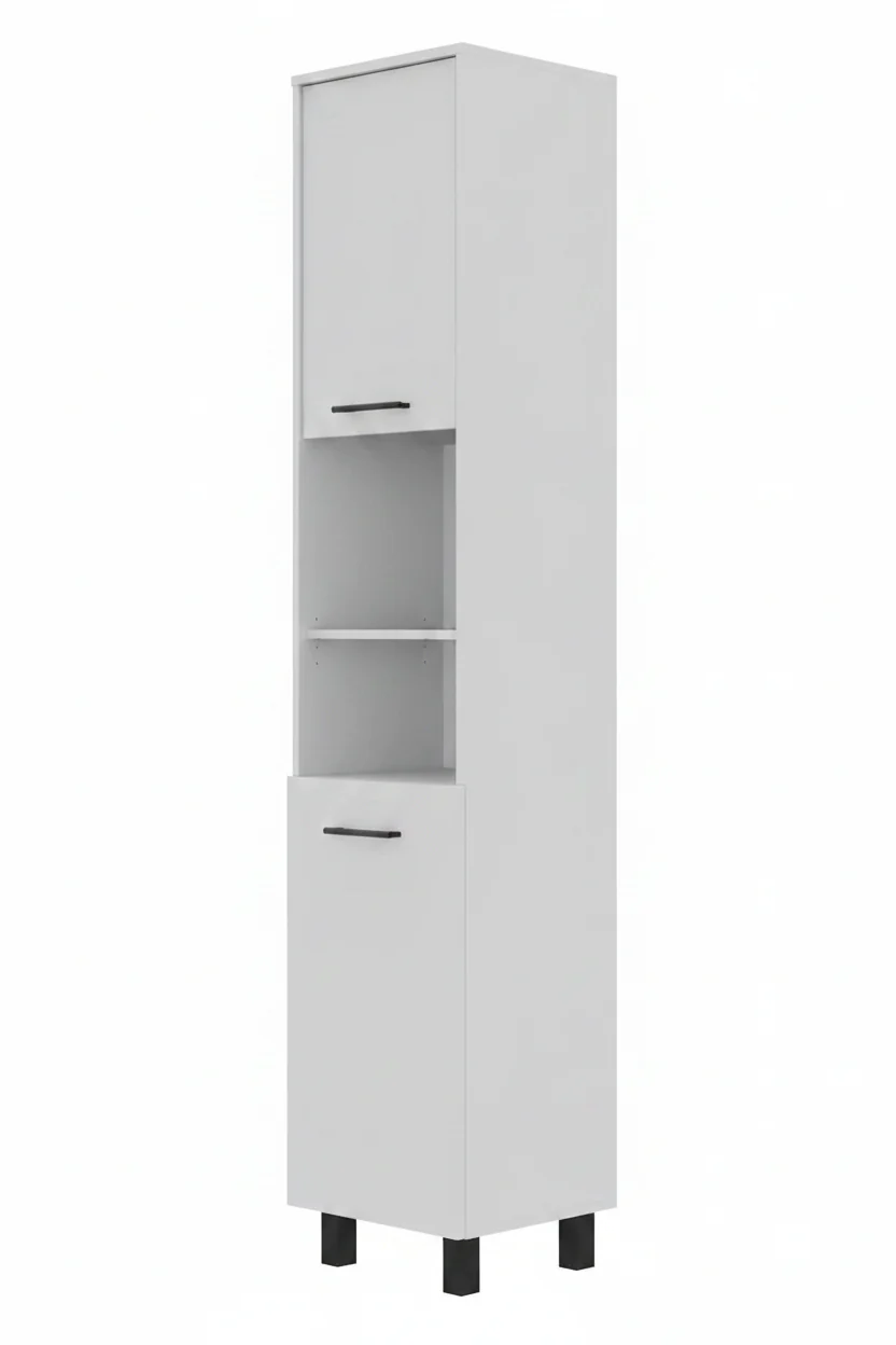 Elegant Tall Black Pantry Cabinet