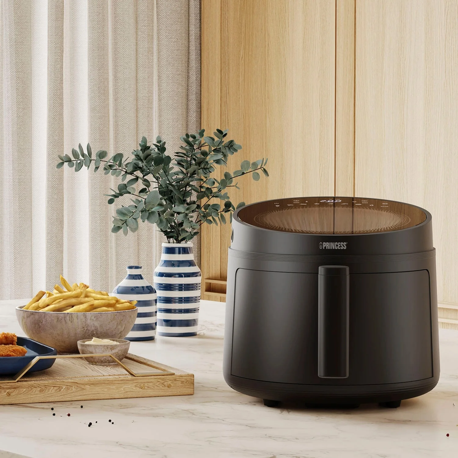 Friggitrice Ad Aria Ciclonica Con Termostato E Timer 5lt 1500w