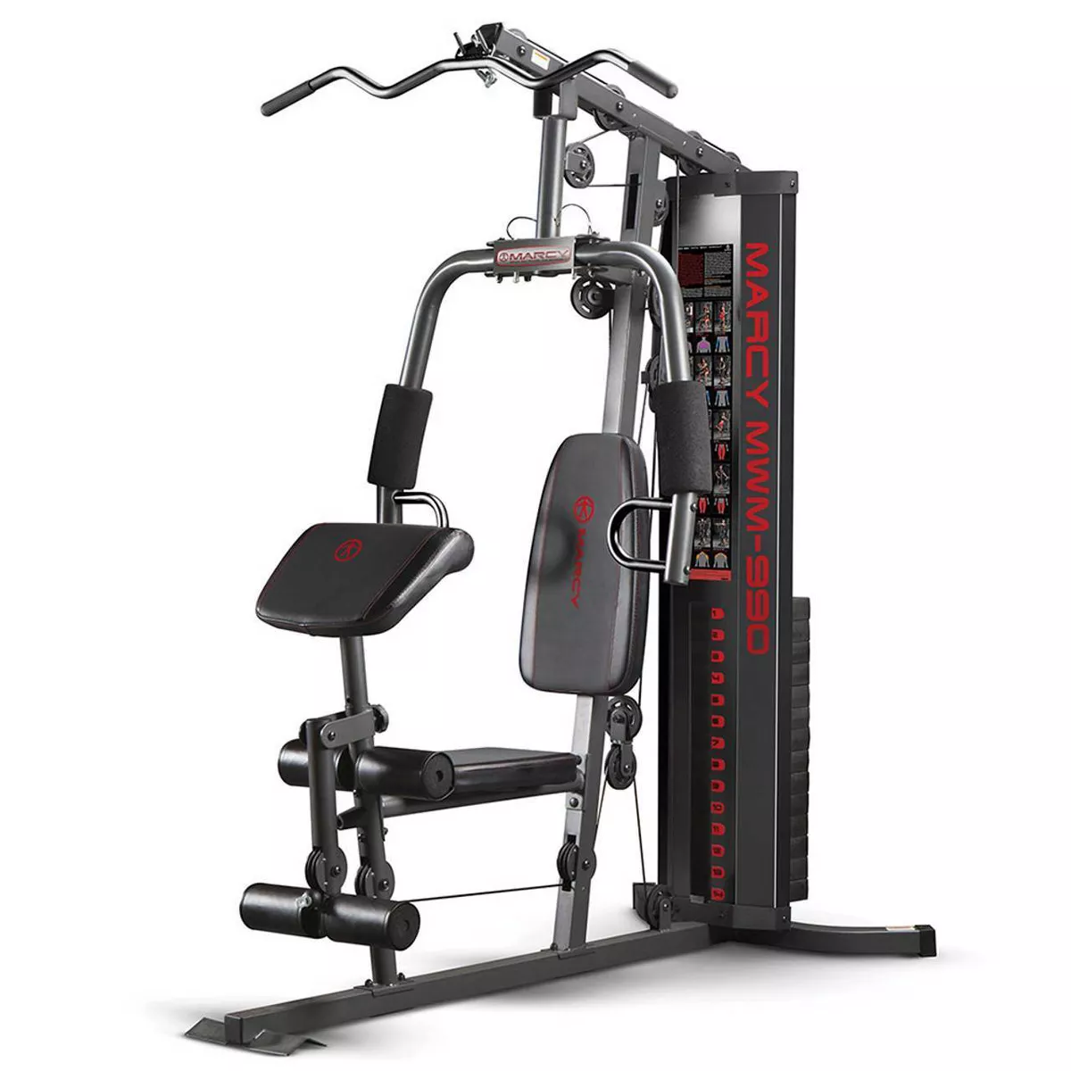 Marcy MWM-990 Home Gym, 150lbs Stack, Steel Frame, Dual-Action Arms, Compact Design