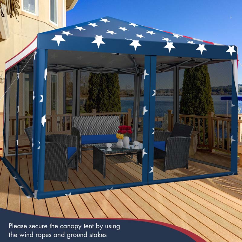 Eletriclife Outdoor 10 x 10 Feet Pop-up Canopy Tent Gazebo Canopy