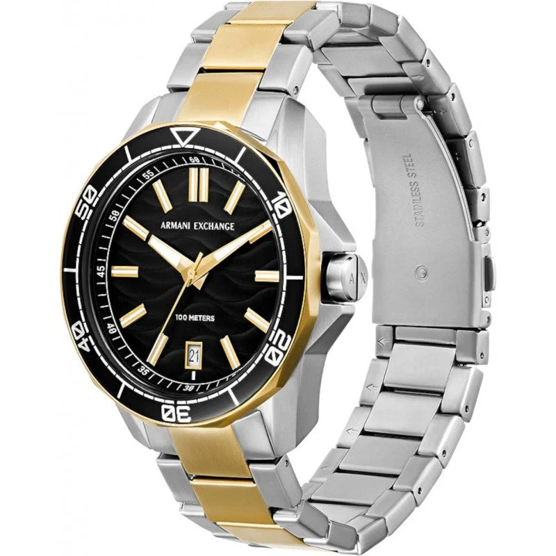 Armani Exchange Spencer Three-Hand Date Two-Tone Men's Watch - AX1956