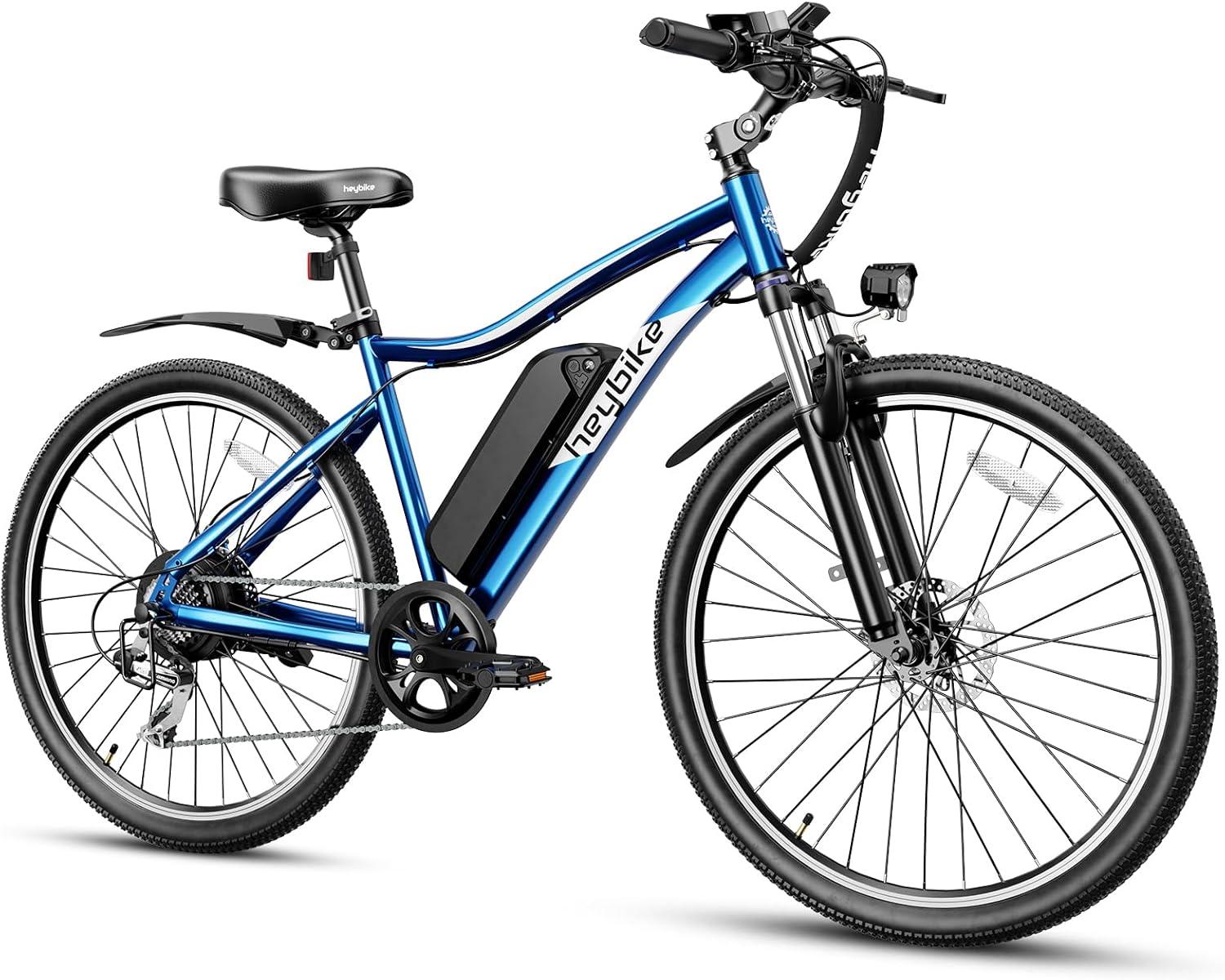 Heybike Race Max Electric Bike for Adults with 750W Peak Motor, 28mph Max Speed, 600WH Removable Battery Ebike, 27.5 Electric Mountain Bike with 7-Speed and Front Suspension