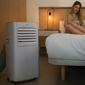 Aire acondicionado portátil / bomba de calor / silencioso / LED / temporizador